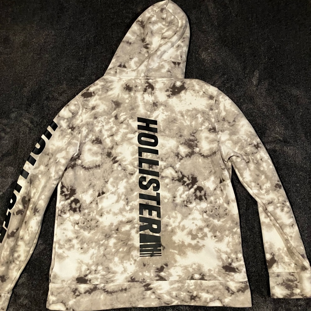 Hollister Branded White/Black Hoodie - Picture 3 of 3